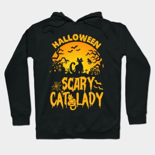 Cat halloween Scary Cat Lady, catoween Hoodie